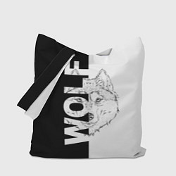 Сумка-шопер WOLF Волк, цвет: 3D-принт