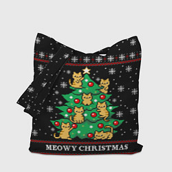 Сумка-шопер MEOWY CHRISTMAS 2022, цвет: 3D-принт