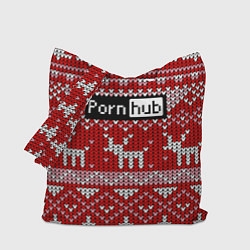 Сумка-шопер Porn Hub новогодний, цвет: 3D-принт