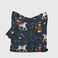 Сумка-шоппер Щелкунчик паттерн с лошадкой