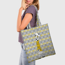 Сумка-шопер Милая жирафа в шарфе, цвет: 3D-принт — фото 2