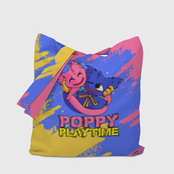 Сумка-шопер Huggy Wuggy and Kissy Missy Poppy Playtime, цвет: 3D-принт