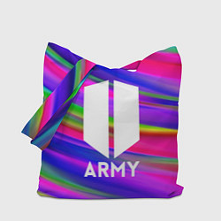 Сумка-шопер BTS ARMY RAIBOW, цвет: 3D-принт