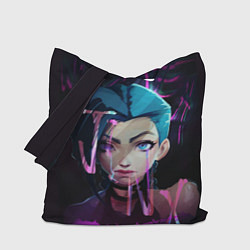 Сумка-шопер League Of Legends Jinx neon, цвет: 3D-принт