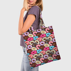 Сумка-шопер Sweet donuts, цвет: 3D-принт — фото 2