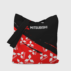 Сумка-шопер Mitsubishi - Диагональ паттерн, цвет: 3D-принт