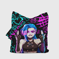 Сумка-шопер JINX ДЖИНКС NEON PATTERN, цвет: 3D-принт