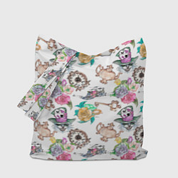 Сумка-шоппер Страна чудес паттерн