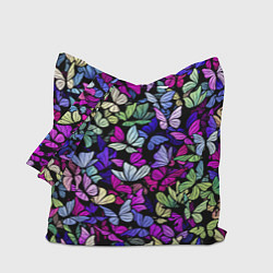 Сумка-шопер Витражные бабочки, цвет: 3D-принт