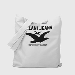 Сумка-шопер Узор White Orlani Jeans Dope Street Market, цвет: 3D-принт