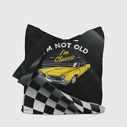 Сумка-шопер Желтый классический автомобиль, цвет: 3D-принт