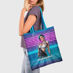 Сумка-шопер Judy 18 Джуди Cyberpunk2077, цвет: 3D-принт — фото 2