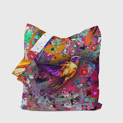 Сумка-шопер Колибри Floral Pattern, цвет: 3D-принт