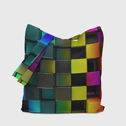 Сумка-шопер Colored Geometric 3D pattern, цвет: 3D-принт
