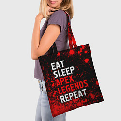 Сумка-шопер Eat Sleep Apex Legends Repeat Краска, цвет: 3D-принт — фото 2