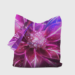 Сумка-шопер Неоновый Цветок Neon Flower, цвет: 3D-принт