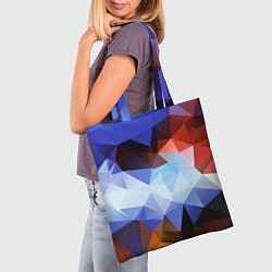Сумка-шопер Абстрактный цветной узор из треугольников Abstract, цвет: 3D-принт — фото 2