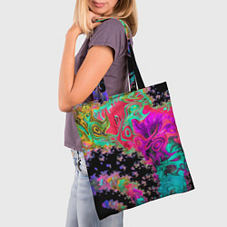 Сумка-шопер Сюрреалистическая фрактальная композиция Мода Surr, цвет: 3D-принт — фото 2