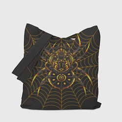 Сумка-шоппер Стимпанк паук в паутине