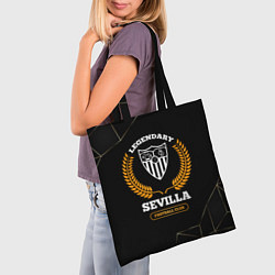 Сумка-шопер Лого Sevilla и надпись Legendary Football Club на, цвет: 3D-принт — фото 2