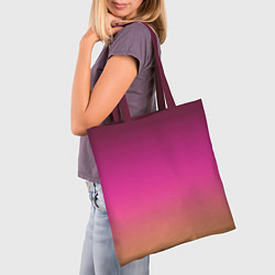 Сумка-шопер Оранжево-пурпурный градиент, цвет: 3D-принт — фото 2