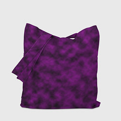 Сумка-шопер Черно-пурпурная облачность, цвет: 3D-принт