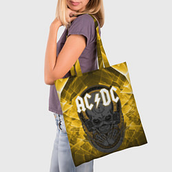 Сумка-шопер AC DC SKULL ROCK, цвет: 3D-принт — фото 2