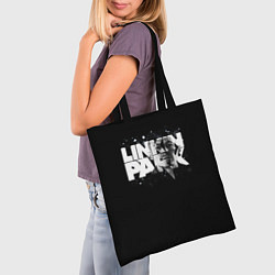 Сумка-шопер Linkin Park логотип с фото, цвет: 3D-принт — фото 2