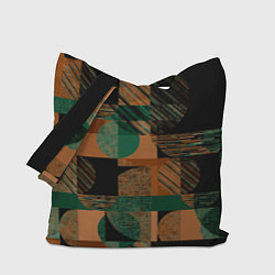 Сумка-шоппер Текстурированный абстрактный, геометрический принт
