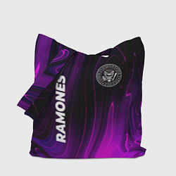 Сумка-шопер Ramones Violet Plasma, цвет: 3D-принт