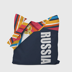 Сумка-шопер RUSSIA - RETRO COLORS, цвет: 3D-принт