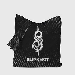 Сумка-шоппер Slipknot с потертостями на темном фоне