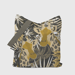 Сумка-шопер Жирафы в тропиках, цвет: 3D-принт