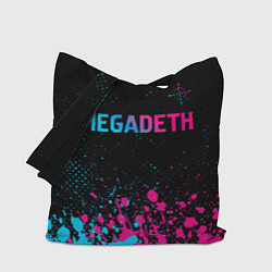 Сумка-шоппер Megadeth - neon gradient