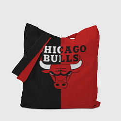 Сумка-шопер Чикаго Буллз black & red, цвет: 3D-принт