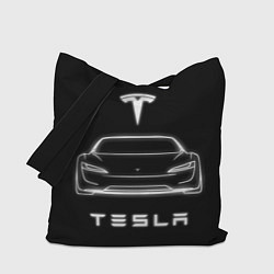 Сумка-шоппер Tesla white light