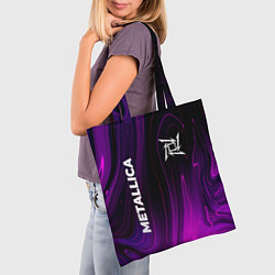 Сумка-шопер Metallica violet plasma, цвет: 3D-принт — фото 2