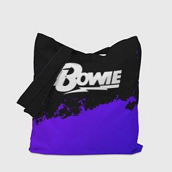 Сумка-шопер David Bowie purple grunge, цвет: 3D-принт
