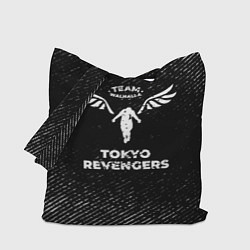 Сумка-шоппер Tokyo Revengers с потертостями на темном фоне
