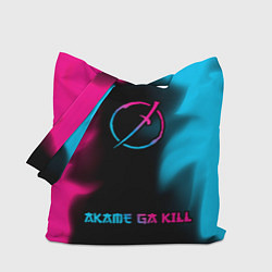 Сумка-шопер Akame ga Kill - neon gradient: символ сверху надпи, цвет: 3D-принт