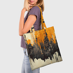 Сумка-шопер Гранжевый город, цвет: 3D-принт — фото 2