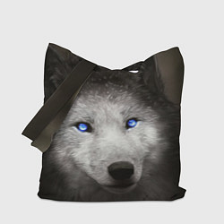 Сумка-шоппер Волчица с голубыми глазами