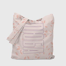 Сумка-шоппер Люба по-вертикали с розовым фоном
