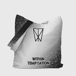 Сумка-шоппер Within Temptation glitch на светлом фоне: символ с