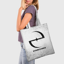 Сумка-шопер Evanescence с потертостями на светлом фоне, цвет: 3D-принт — фото 2