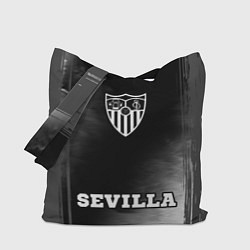 Сумка-шопер Sevilla sport на темном фоне: символ, надпись, цвет: 3D-принт
