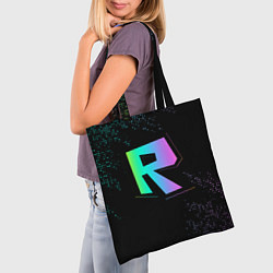 Сумка-шопер Roblox logo neon, цвет: 3D-принт — фото 2