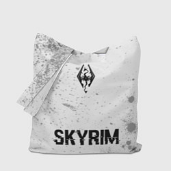 Сумка-шоппер Skyrim glitch на светлом фоне: символ, надпись
