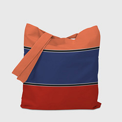 Сумка-шоппер Combined pattern striped orange red blue