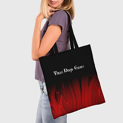 Сумка-шопер Three Days Grace red plasma, цвет: 3D-принт — фото 2